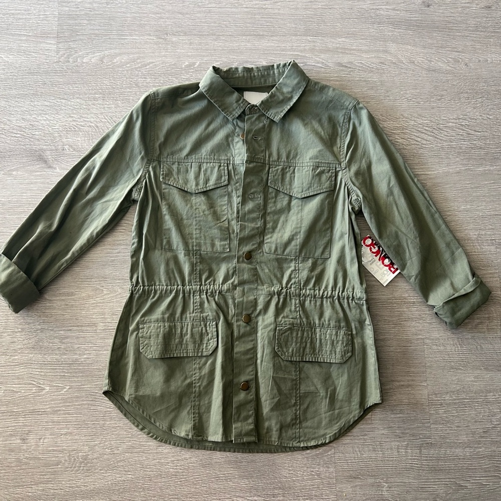 Olive Green Button-Up Shirt